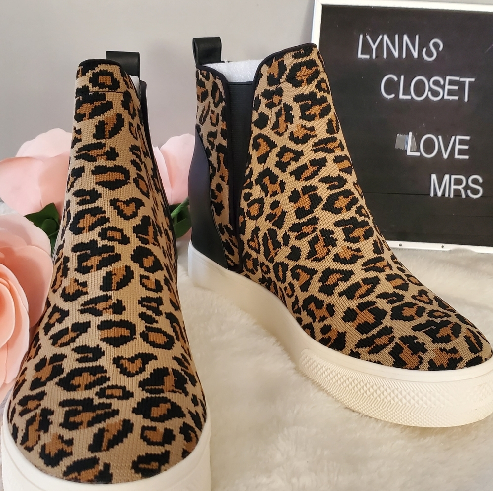 Leopard Print Steve Madden Ankle Boots